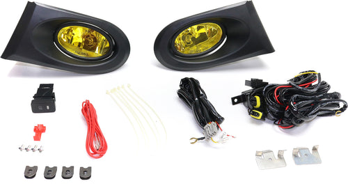 RSX 02-04 FRONT FOG LAMP RH AND LH, Assembly, Halogen, Yellow Lens