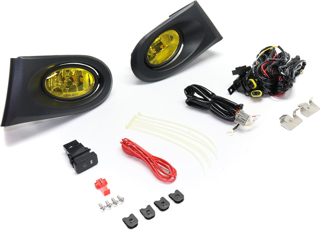 RSX 02-04 FRONT FOG LAMP RH AND LH, Assembly, Halogen, Yellow Lens