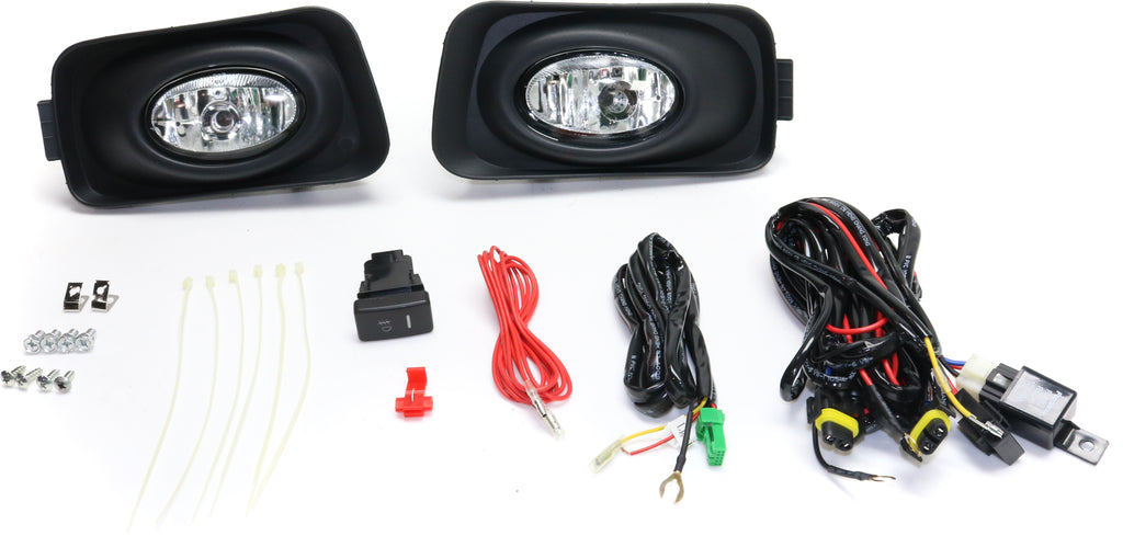 TSX 04-05 FRONT FOG LAMP RH AND LH, Assembly, Halogen, Clear Lens