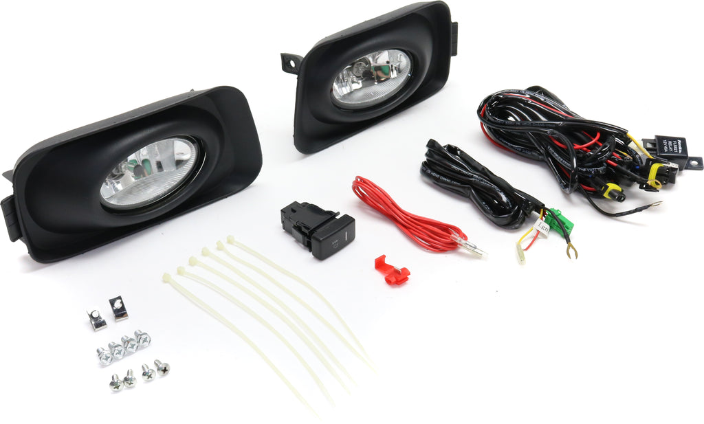 TSX 04-05 FRONT FOG LAMP RH AND LH, Assembly, Halogen, Clear Lens