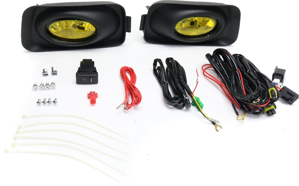 TSX 04-05 FRONT FOG LAMP RH AND LH, Assembly, Halogen, Yellow Lens
