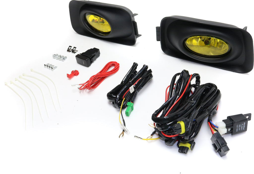 TSX 04-05 FRONT FOG LAMP RH AND LH, Assembly, Halogen, Yellow Lens
