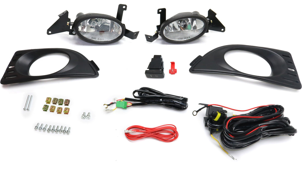 RSX 05-06 FRONT FOG LAMP RH AND LH, Assembly, Halogen, Clear Lens