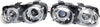 INTEGRA 98-01 HALO PROJECTOR HEAD LAMP RH AND LH, Assembly, Chrome Interior, Clear Lens