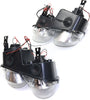 INTEGRA 98-01 HALO PROJECTOR HEAD LAMP RH AND LH, Assembly, Chrome Interior, Clear Lens