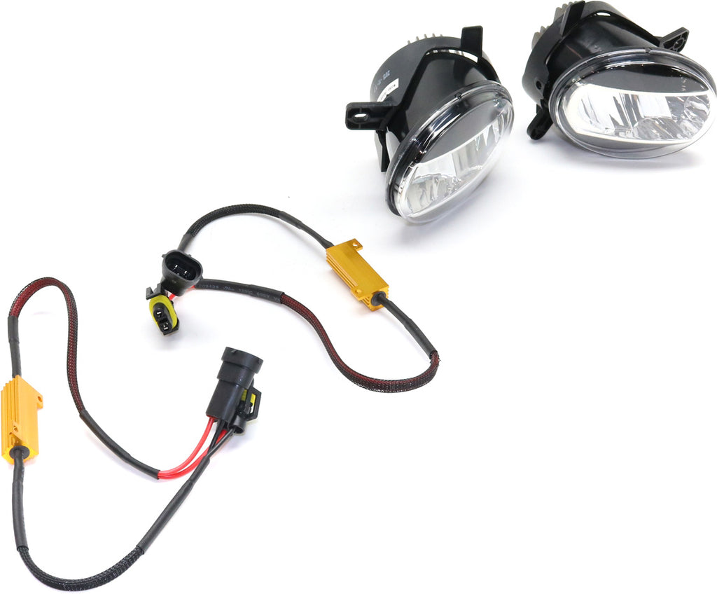 A4/S4 09-12 / A4 ALLROAD 13-16 FRONT FOG LAMP RH and LH, Assembly, LED, Clear Lens