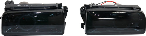 3-SERIES 92-98 FRONT FOG LAMP RH and LH, Assembly, Halo Projector Type, Smoke Lens