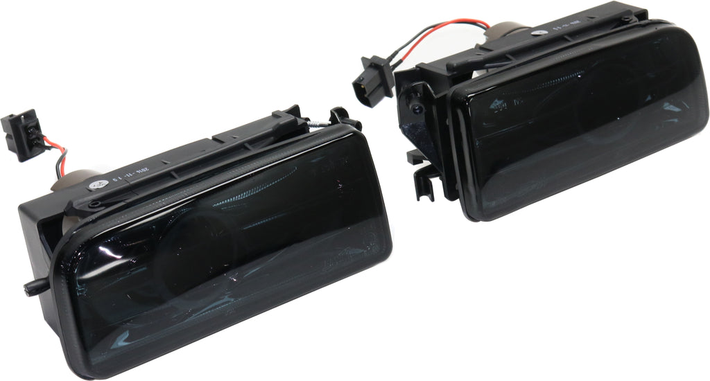 3-SERIES 92-98 FRONT FOG LAMP RH and LH, Assembly, Halo Projector Type, Smoke Lens