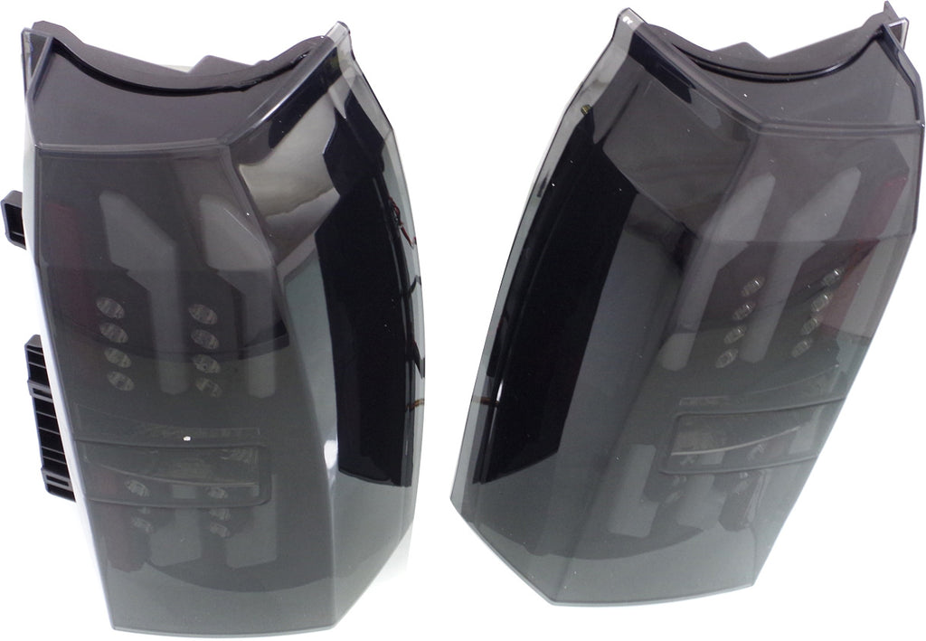 TAHOE 15-17 LED CLEAR TAIL LAMP, Lens and Housing, Set (RH AND LH), Black Interior, Smoked Lens