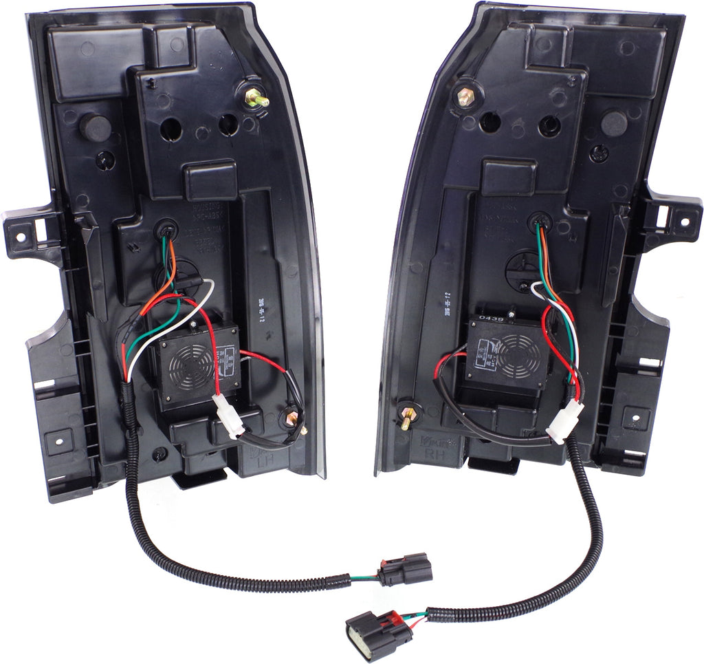 TAHOE 15-17 LED CLEAR TAIL LAMP, Lens and Housing, Set (RH AND LH), Black Interior, Smoked Lens