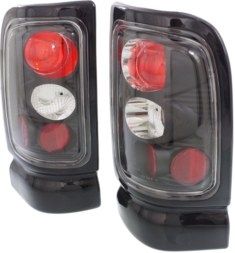 RAM 1500 94-01; 2500/3500 94-02 CLEAR TAIL LAMP, RH and LH, Lens and Housing, Black Interior, Clear Lens