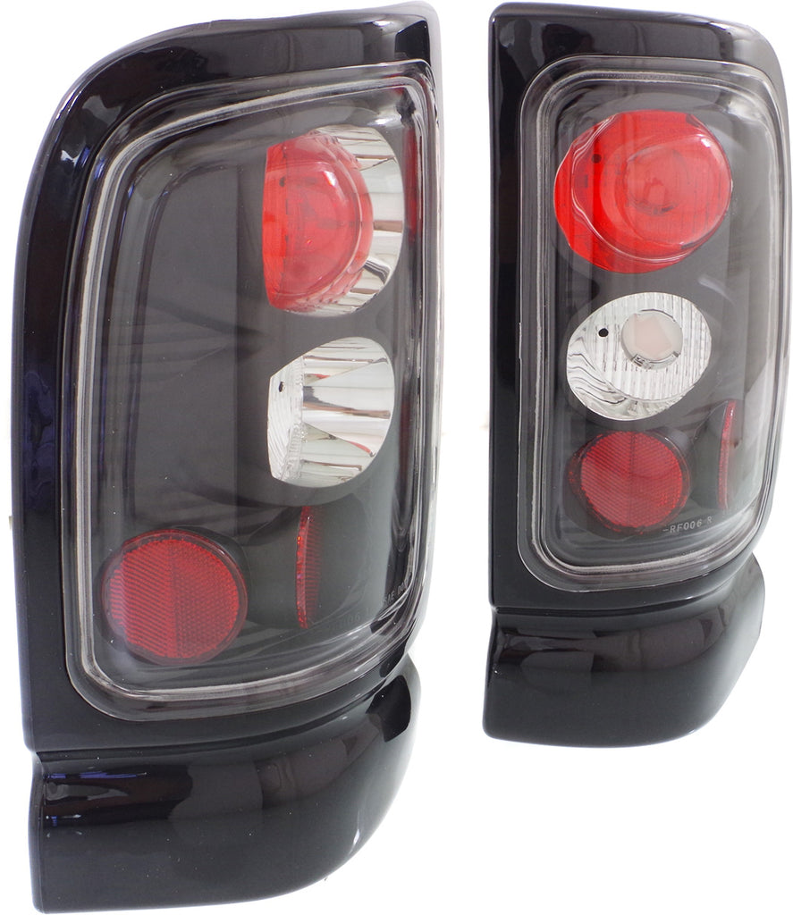 RAM 1500 94-01; 2500/3500 94-02 CLEAR TAIL LAMP, RH and LH, Lens and Housing, Black Interior, Clear Lens
