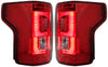 F-150 15-17 LED CLEAR TAIL LAMP RH and LH, Assembly, Chrome Interior, Red Lens, All Cab Types