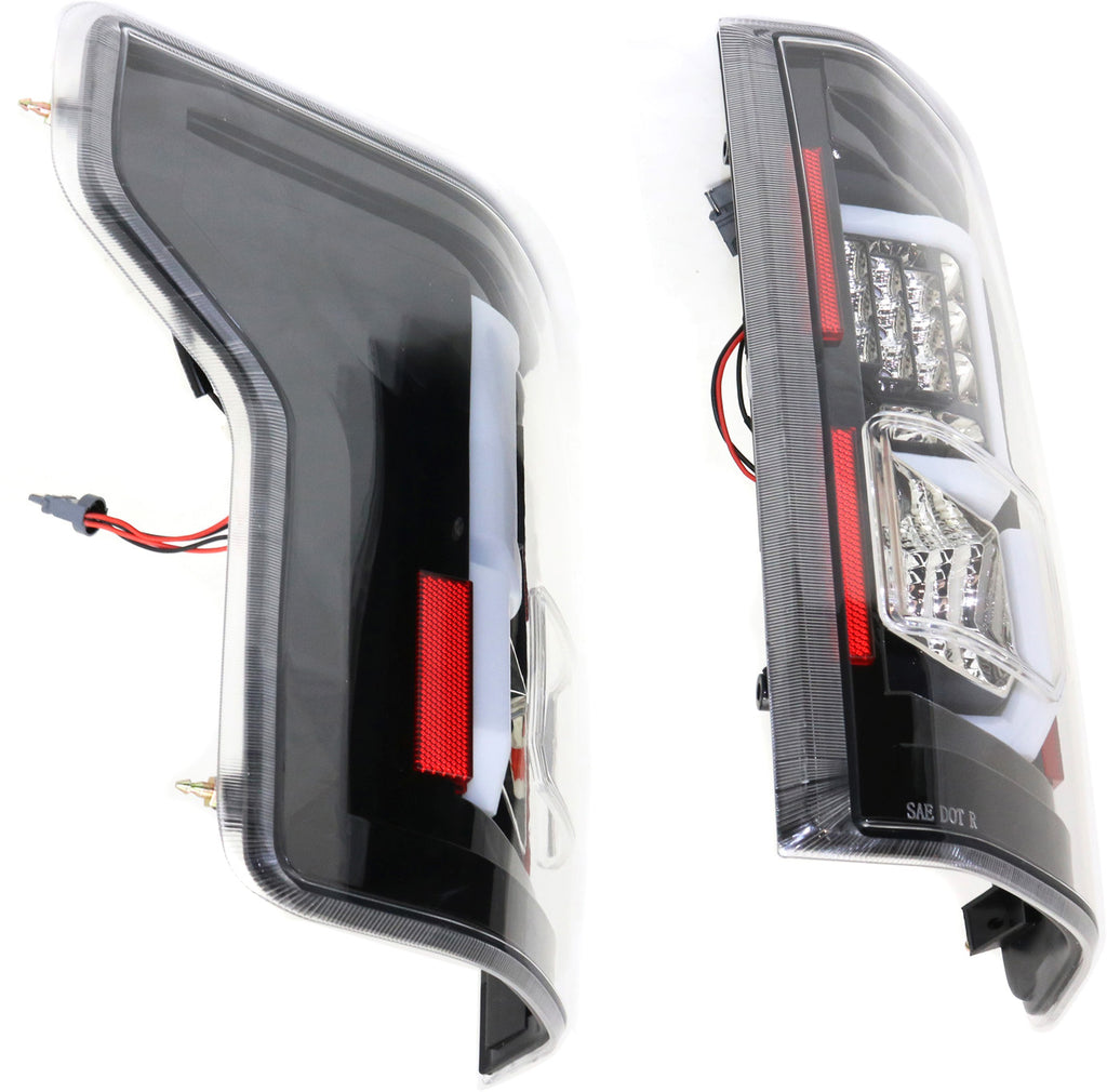 F-150 15-17 LED CLEAR TAIL LAMP RH and LH, Assembly, Black Interior, Clear Lens, All Cab Types