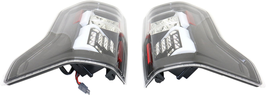 F-150 15-17 LED CLEAR TAIL LAMP RH and LH, Assembly, Black Interior, Clear Lens, All Cab Types