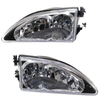 MUSTANG 94-98 HEAD LAMP RH AND LH, Lens and Housing, Halogen, Chrome Interior, Clear Lens, Cobra Models