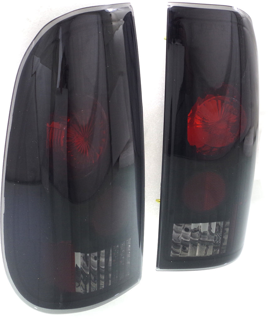 F-SERIES 97-07 TAIL LAMP RH and LH, Lens and Housing, Blk Intr, Smoke Lens, Styleside, (F-150 97-03/F-350 99-07)