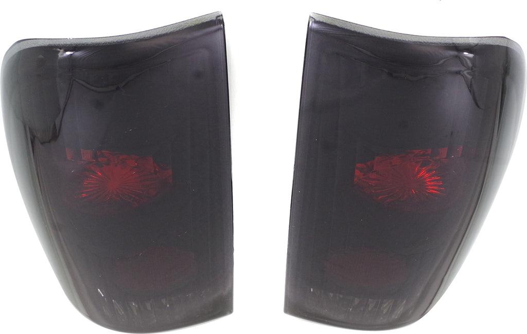 F-SERIES 97-07 TAIL LAMP RH and LH, Lens and Housing, Blk Intr, Smoke Lens, Styleside, (F-150 97-03/F-350 99-07)