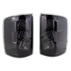 SIERRA 14-16 LED CLEAR TAIL LAMP, Lens and Housing, Set (RH and LH), Black Interior, Smoked Lens, 3rd Gen.
