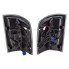SIERRA 14-16 LED CLEAR TAIL LAMP, Lens and Housing, Set (RH and LH), Black Interior, Smoked Lens, 3rd Gen.