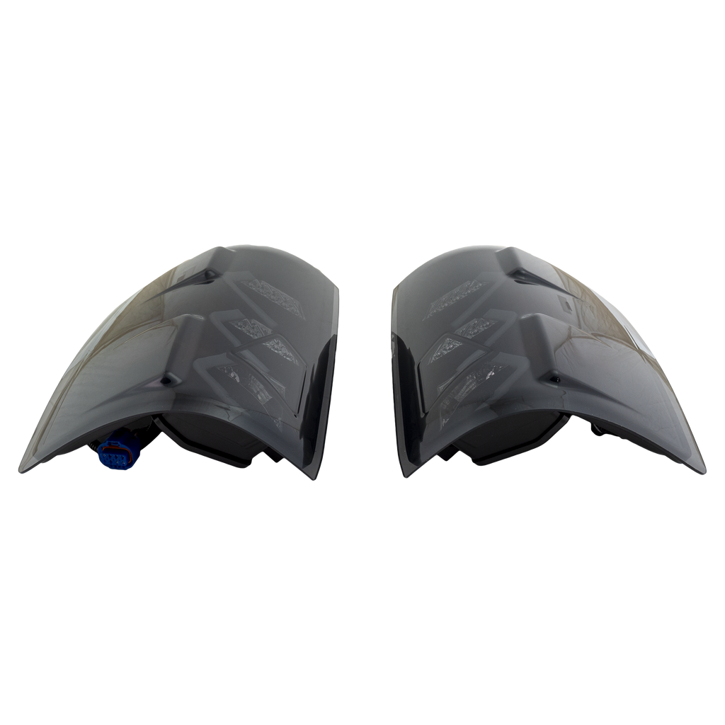 SIERRA 14-16 LED CLEAR TAIL LAMP, Lens and Housing, Set (RH and LH), Black Interior, Smoked Lens, 3rd Gen.