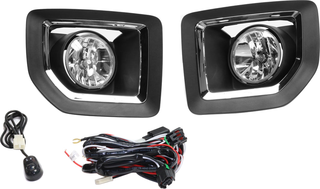 SIERRA 1500 16-16 / SIERRA 2500 HD/3500 HD 15-16 FRONT FOG LAMP RH and LH, Assembly, Halogen, Clear Lens
