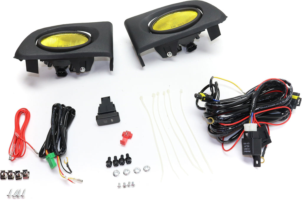 CIVIC 01-03 FRONT FOG LAMP RH AND LH, Assembly, Halogen, Yellow Lens, Coupe/Sedan