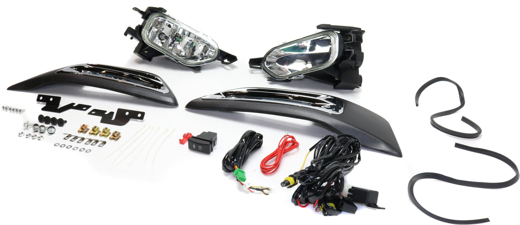 CR-V 02-04 FRONT FOG LAMP RH AND LH, Assembly, Halogen, Clear Lens