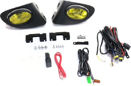 CIVIC 02-05 FRONT FOG LAMP RH AND LH, Assembly, Halogen, Yellow Lens, Si Model, Hatchback