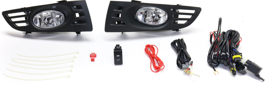 ACCORD 03-05 FRONT FOG LAMP RH AND LH, Assembly, Halogen, Clear Lens, Coupe