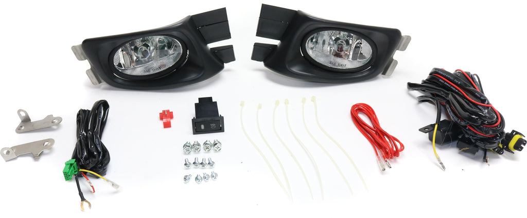 ACCORD 03-05 FRONT FOG LAMP RH AND LH, Assembly, Halogen, Clear Lens, Sedan