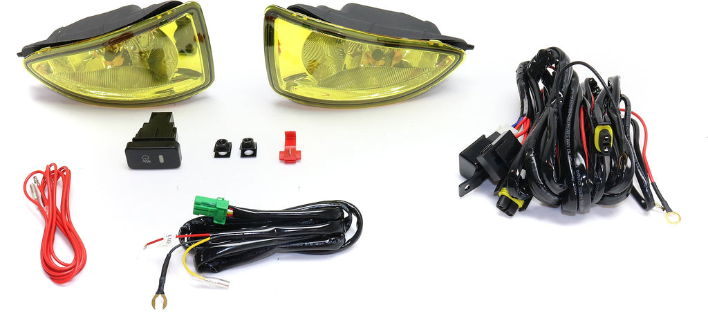 CIVIC 04-05 FRONT FOG LAMP RH AND LH, Assembly, Halogen, Yellow Lens, Coupe