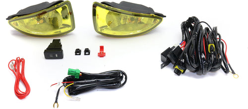 CIVIC 04-05 FRONT FOG LAMP RH AND LH, Assembly, Halogen, Yellow Lens, Coupe