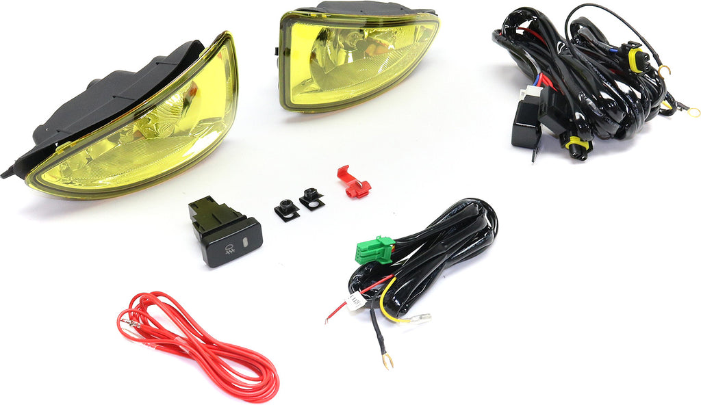 CIVIC 04-05 FRONT FOG LAMP RH AND LH, Assembly, Halogen, Yellow Lens, Coupe