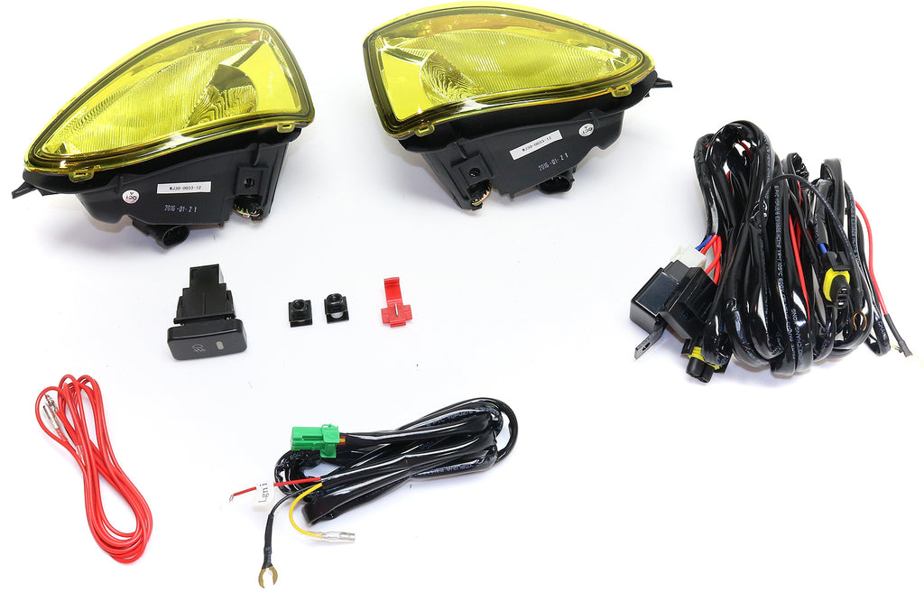 CIVIC 04-05 FRONT FOG LAMP RH AND LH, Assembly, Halogen, Yellow Lens, Coupe