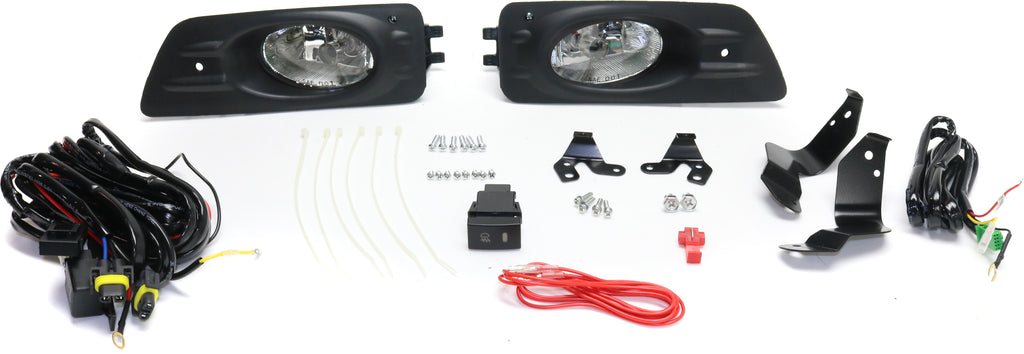 ACCORD 06-07 FRONT FOG LAMP RH AND LH, Assembly, Halogen, Clear Lens, Sedan
