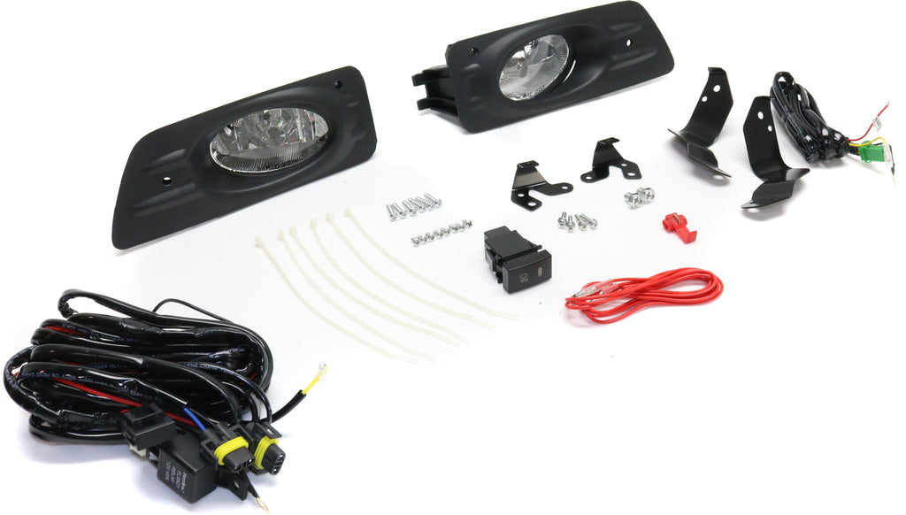 ACCORD 06-07 FRONT FOG LAMP RH AND LH, Assembly, Halogen, Clear Lens, Sedan