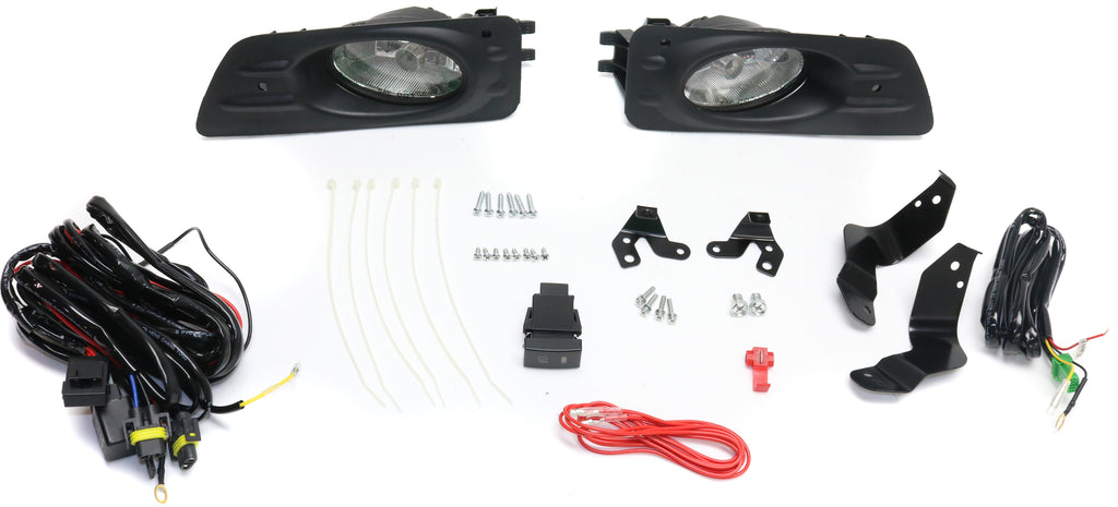 ACCORD 06-07 FRONT FOG LAMP RH AND LH, Assembly, Halogen, Clear Lens, Sedan