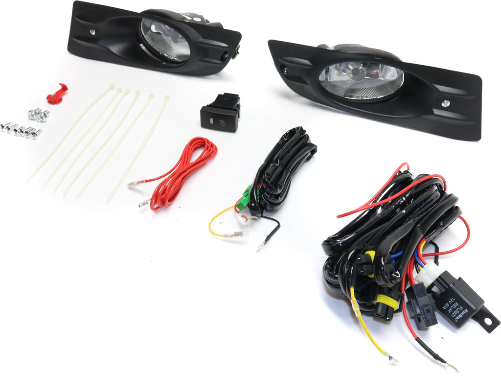 ACCORD 06-07 FRONT FOG LAMP RH AND LH, Assembly, Halogen, Clear Lens, Coupe