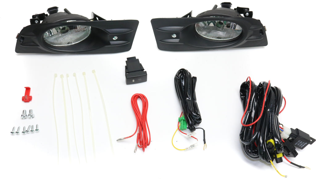 ACCORD 06-07 FRONT FOG LAMP RH AND LH, Assembly, Halogen, Clear Lens, Coupe