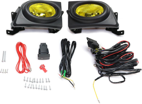 CIVIC 06-08 FRONT FOG LAMP RH AND LH, Assembly, Halogen, Yellow Lens, Sedan