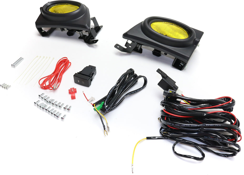 CIVIC 06-08 FRONT FOG LAMP RH AND LH, Assembly, Halogen, Yellow Lens, Sedan