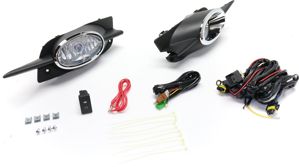 CIVIC 09-11 FRONT FOG LAMP RH and LH, Assembly, Halogen, Clear Lens, Coupe