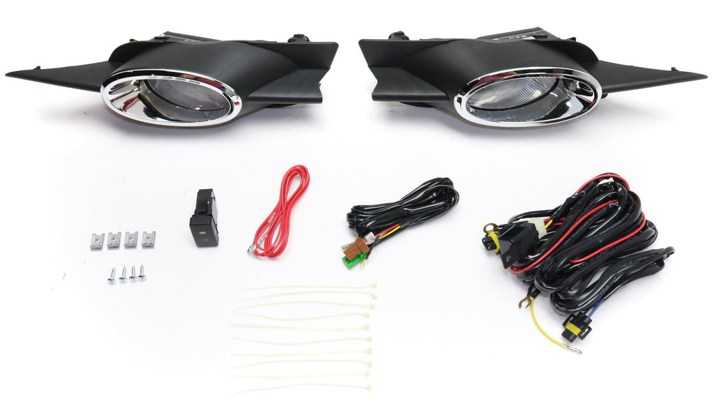CIVIC 09-11 FRONT FOG LAMP RH and LH, Assembly, Halogen, Clear Lens, Coupe