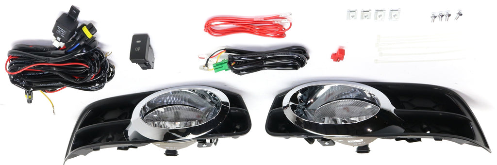 CIVIC 12-13 FRONT FOG LAMP RH AND LH, Assembly, Halogen, Clear Lens, Coupe