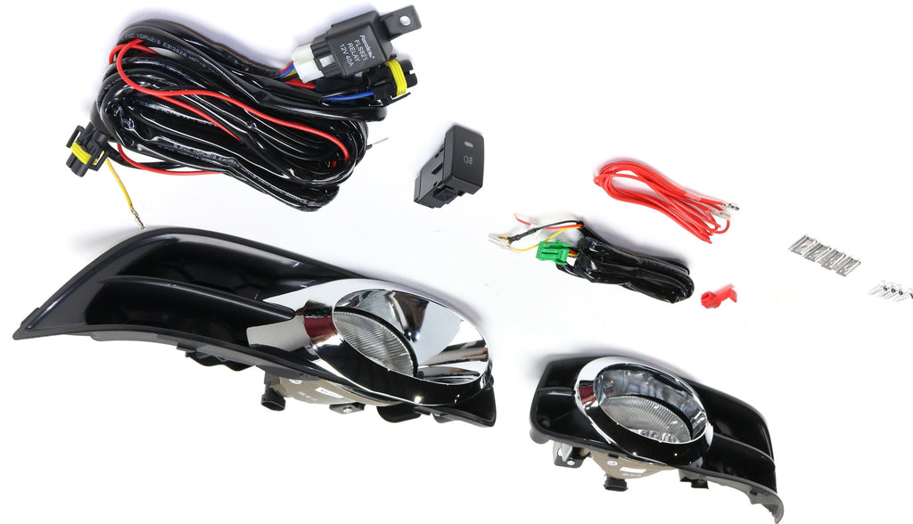 CIVIC 12-13 FRONT FOG LAMP RH AND LH, Assembly, Halogen, Clear Lens, Coupe