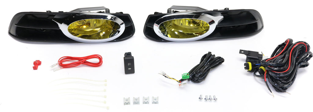 CIVIC 12-13 FRONT FOG LAMP RH AND LH, Assembly, Halogen, Yellow Lens, Coupe