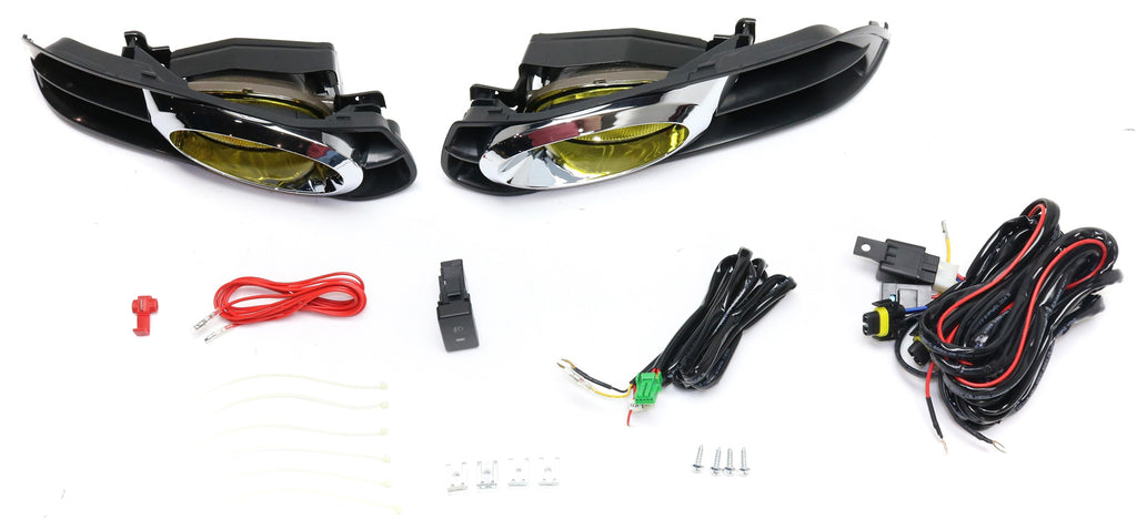 CIVIC 12-13 FRONT FOG LAMP RH AND LH, Assembly, Halogen, Yellow Lens, Coupe
