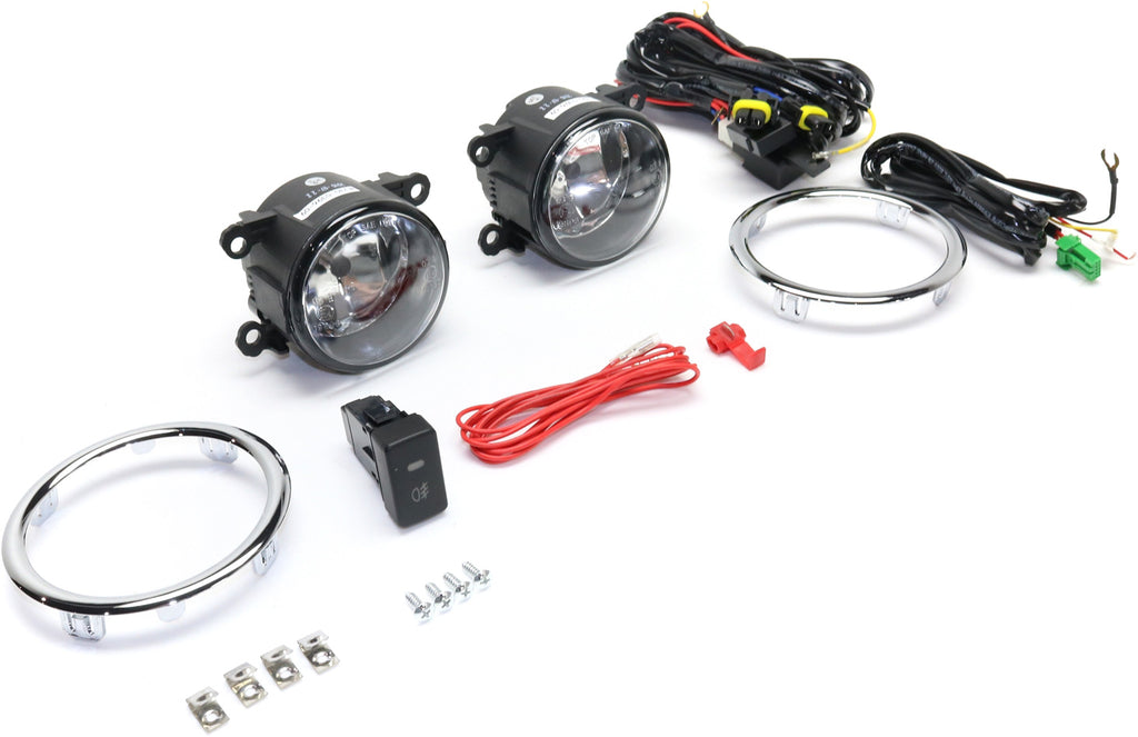 PILOT 12-14 FRONT FOG LAMP RH and LH, Assembly, Halogen, Clear Lens