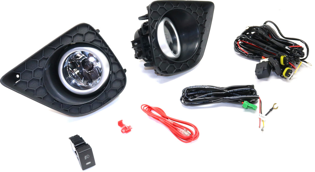 ACCORD 13-15 FRONT FOG LAMP RH and LH, Assembly, Halogen, Clear Lens, 2-Door, Coupe